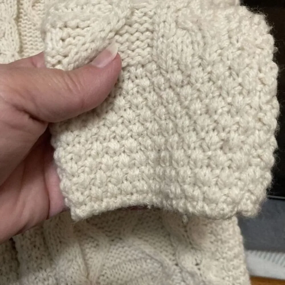 Inis Crafts Sweater Grandpacore Merino Wool‎ Ireland Cardigan Sz S Fisherman - Picture 7 of 7